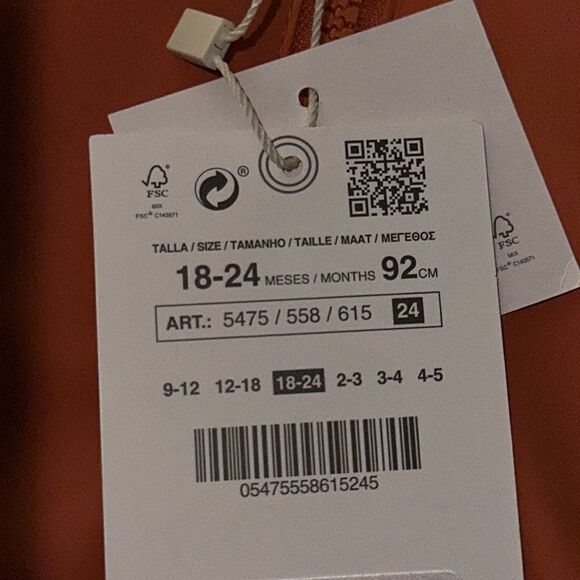 ZARA Kids | Orange | RUBBERIZED RAINCOAT - Picture 6 of 7